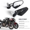 thumbnail image 6 of Bar End Mirrors and Mirror Plugs - 7/8" (22mm) Adjustable Motorcycle Handlebar Mirrors Compatible With Honda GROM MSX125 CB650F GSXS750, Z125 Pro Z800 Z900 Z750 Z650, MT09 MT03 MT10 FZ6 (Black), 6 of 6