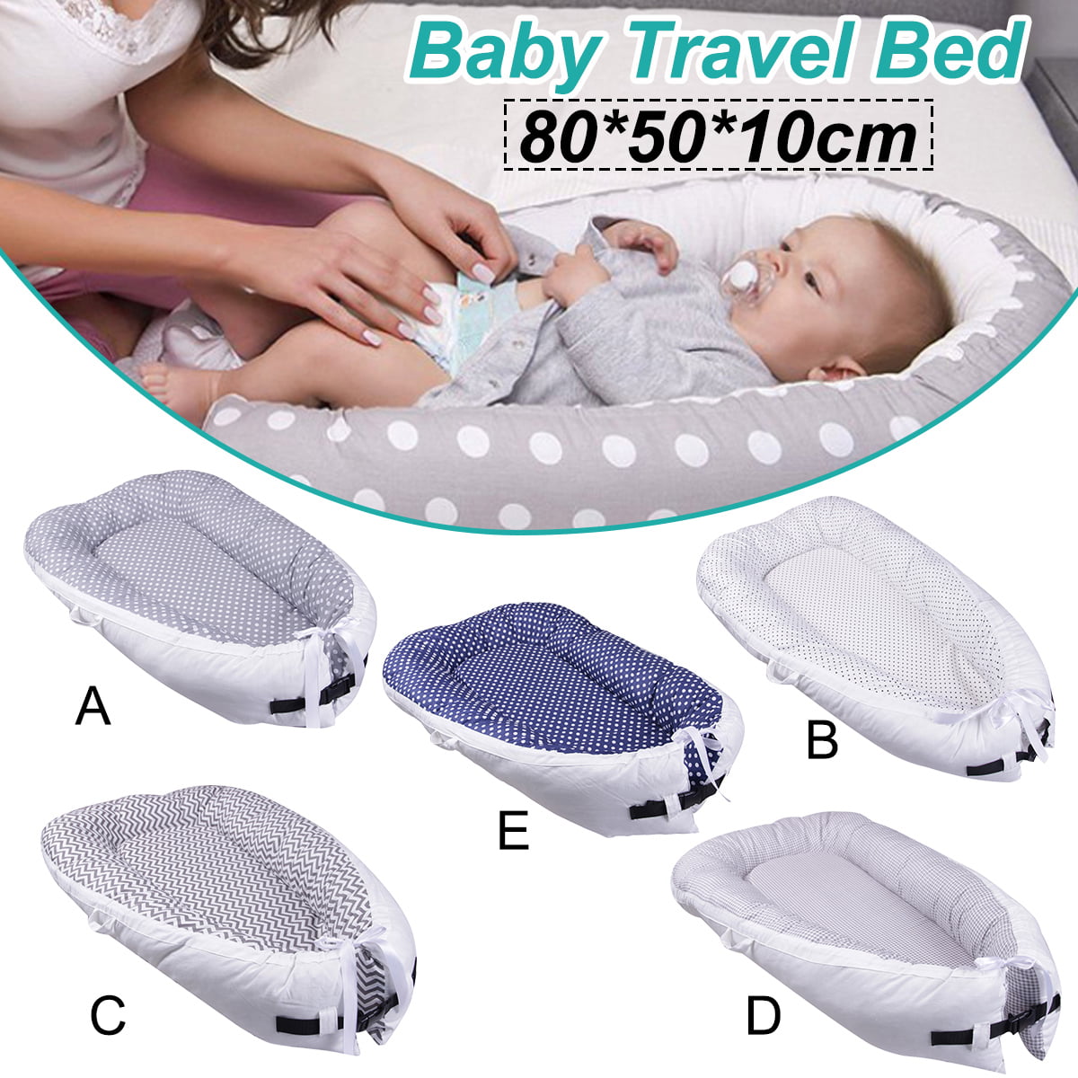 Newborn Baby Nest,Baby Bionic Bed Baby Lounger Soft Cotton Portable Breathable Newborn Infant Bassinet Removable and Washable Children Bed Co-Sleeping Bedroom/Travel/Camping