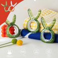 thumbnail image 2 of Pinzas para toallas para sillas de playa Cruise, juego de 8, forma de conejo, de plástico resistente, resistentes al viento, para fijar toallas, ropa, edredones y mantas (naranja y verde), 2 of 5