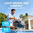 thumbnail image 3 of Steelite Cordless Robotic Pool Cleaner, Automatic Pool Vacuum with Dual Filters, 120 Mins Runtime,Smart Self-Parking,Robot Pool Vacuum for Above Ground Pool Up to 1076 Sq.Ft, 3 of 7