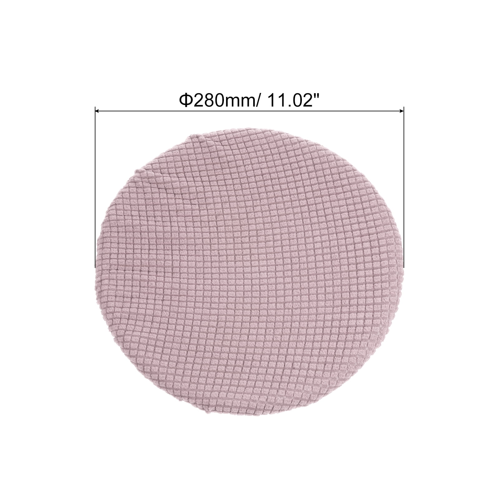 Unique Bargains 11 Inches Round Bar Stool Cover Washable Elastic Stool Cushion Slipcovers Light Pink