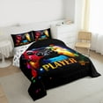 thumbnail image 3 of Feelyou 3D Gamepad Queen Comforter Set for Kid, Gamer Gaming Bedding Sets, Watercolor Artwork Reversible Bedding Comforter Set, Microfiber Bedroom Decor, 3-Piece, 3 of 8