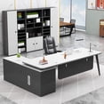 thumbnail image 3 of Corner L Shaped Office Desk School Floor Free Shipping Supplies Computer Desks Shelf Standing Escritorios De Ordenador Furniture My Lux Decor Round, 3 of 22