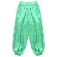 thumbnail image 5 of YUUMIN Kids Girls Praise Belly Dance Pants Wide Leg Bloomers Trousers for Arab Carnival Party Performance Light Blue 12, 5 of 6