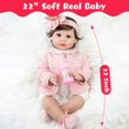 thumbnail image 3 of Muñeca Reborn EKOKIZ Ariel de 22 cm con ropa y accesorios de juguete, 3 of 7