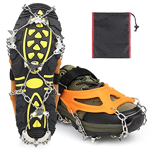 5-Teeth Ice Snow Shoes Spike Claws Boots Chain Crampon Anti-slip Climbing ShoL_D 