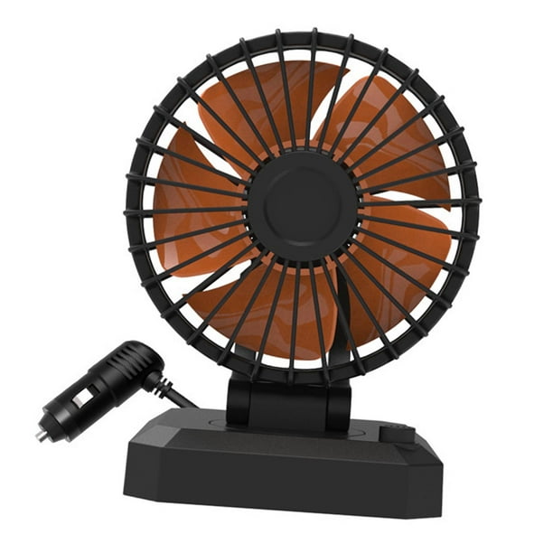 Ventilador de coche portátil con 2 velocidades y rotación de 360 degree para salpicadero y parabrisas. Cabezal único 24V