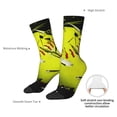 thumbnail image 4 of Daiia Ball Print Crew Socks – Soft Breathable Long Socks for Men & Women, Moisture-Wicking & Comfortable Daily Wear Socks, One-Size Fits Most (US 5-11), 4 of 6
