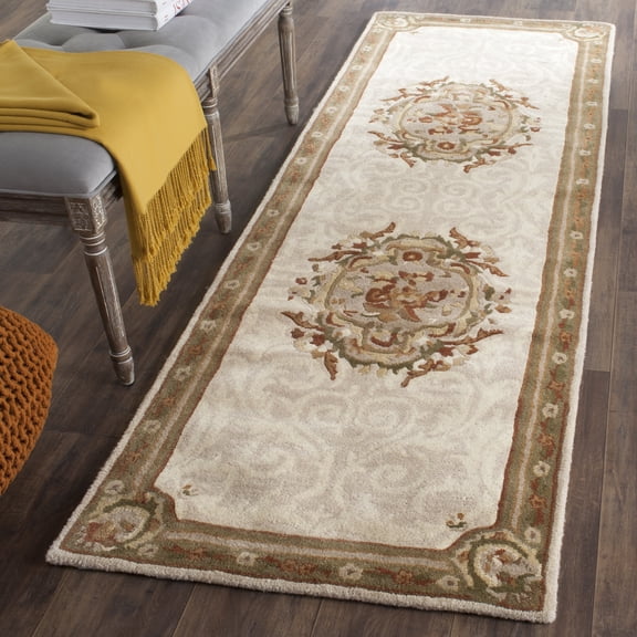 Safavieh Empire Bethanie Oriental Wool Runner Rug, Ivory/Light Gray, 2'6" x 10'