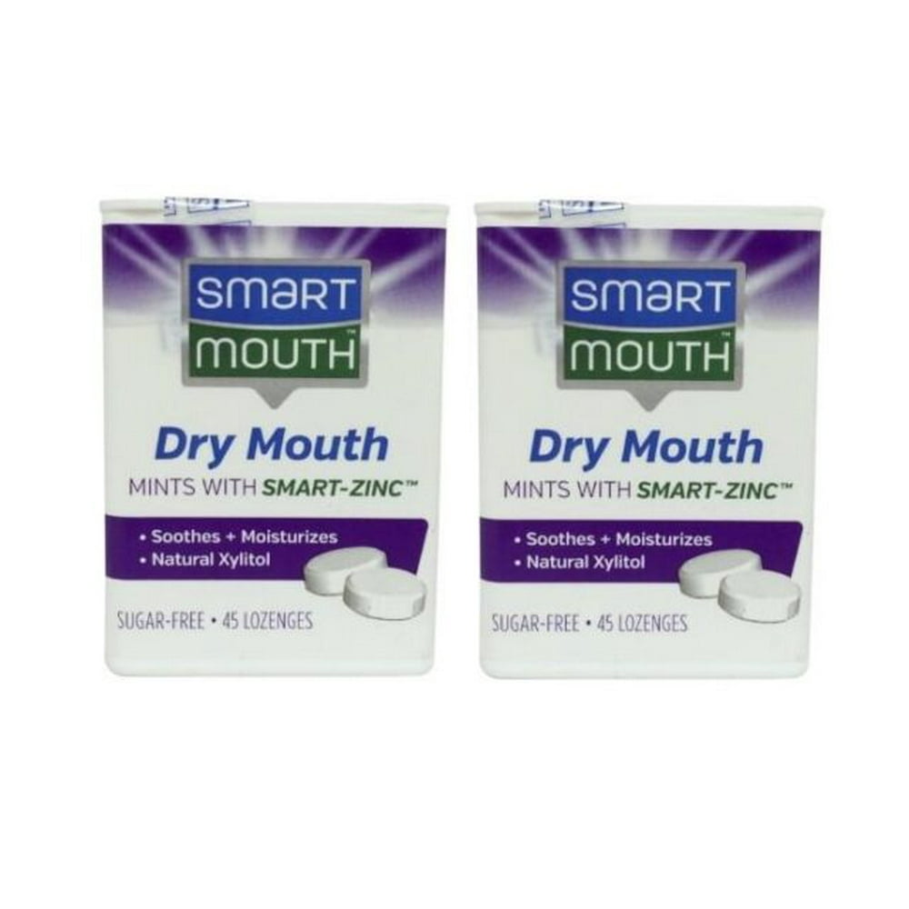 SmartMouth Dry Mouth Relief Mints, Great Mint Flavor (2 Pack) Walmart