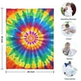 thumbnail image 4 of Colorful Rainbow Tie Dye Spiral Pattern Blanket,Comfortable Soft Flannel Throw Blanket,All Season,Warm Lightweight Blankets for Sofa Bed Couch Living Room Chair,30"x40", 4 of 4