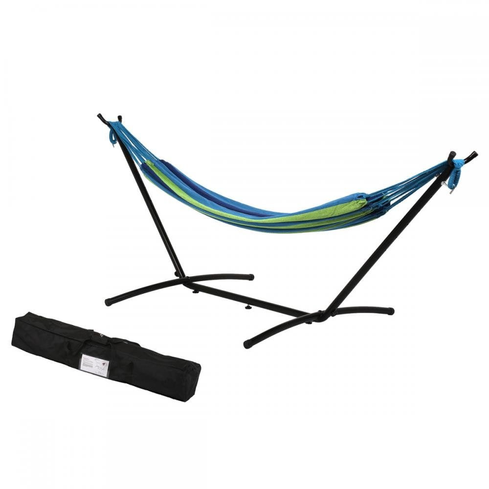 Hammock Stand With Space Saving Steel Stand Includes Carrying Case Blue TM32 by
