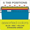 thumbnail image 6 of SureHook Hanging Pocket File, Letter Size, 1/5-Cut Tabs, Assorted Colors, 4/Pack, 6 of 7