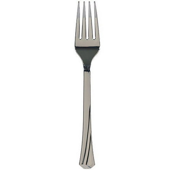 Hanna K Separates, Plastic Fork, Polished Silver, 36 Ct