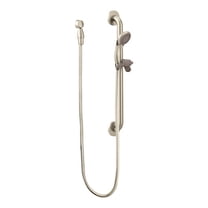 Moen 40124BN Brushed nickel 3-function handheld shower with slide bar