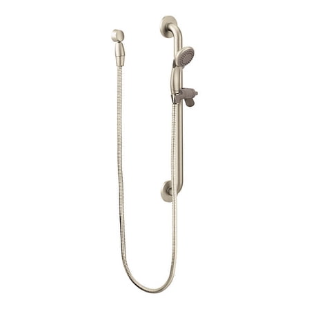 Moen 40124BN Brushed nickel 3-function handheld shower with slide bar