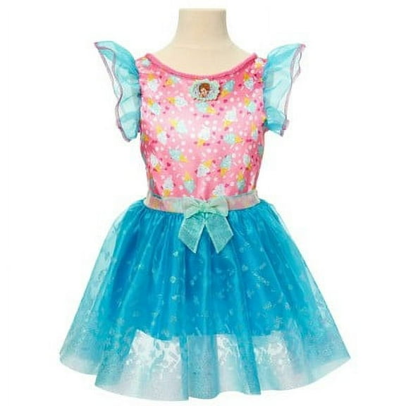 Fancy Nancy Blue and Pink Ice Cream Cart Costume Dress, Size 4-6x