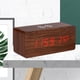 thumbnail image 5 of onlyliua para Interior/Exterior Reloj Madera Reloj Digital Led Creativo Carga Inalámbrica Termómetros Electrónicos Reloj Despertador Fuente de Alimentación Dual Función de Control de Voz, 5 of 6