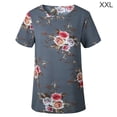 thumbnail image 3 of Qarigey DYMADE - Camiseta de manga corta estampada para mujer, blusa casual de verano Prendas para la parte del cuerpo Gris XXL, 3 of 5