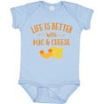thumbnail image 3 of Inktastic Life's Better Mac & Cheese Boys or Girls Baby Bodysuit, 3 of 5
