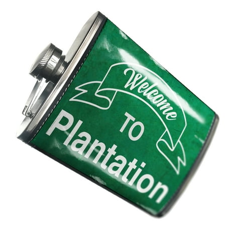 

NEONBLOND Flask Green Sign Welcome To Plantation