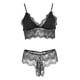 thumbnail image 5 of Conjunto de sujetador de encaje de lencería bralette para mujer Negro l, 5 of 9