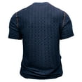 thumbnail image 3 of Mens Henley Shirt Gym Clothes Slim Fit T Shirt Workout Short/Long Sleeve Athletic Tshirt True Classic Casual Tee Pullover T-Shirt Tops, Navy&XL, 3 of 7