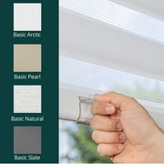 CHICOLOGY Zebra Roller Shades | Room Darkening | Artic White |23W X 72H| Dual Layer Light Filtering Blinds | Cordless Window Shades for Home & Office | Easy Install