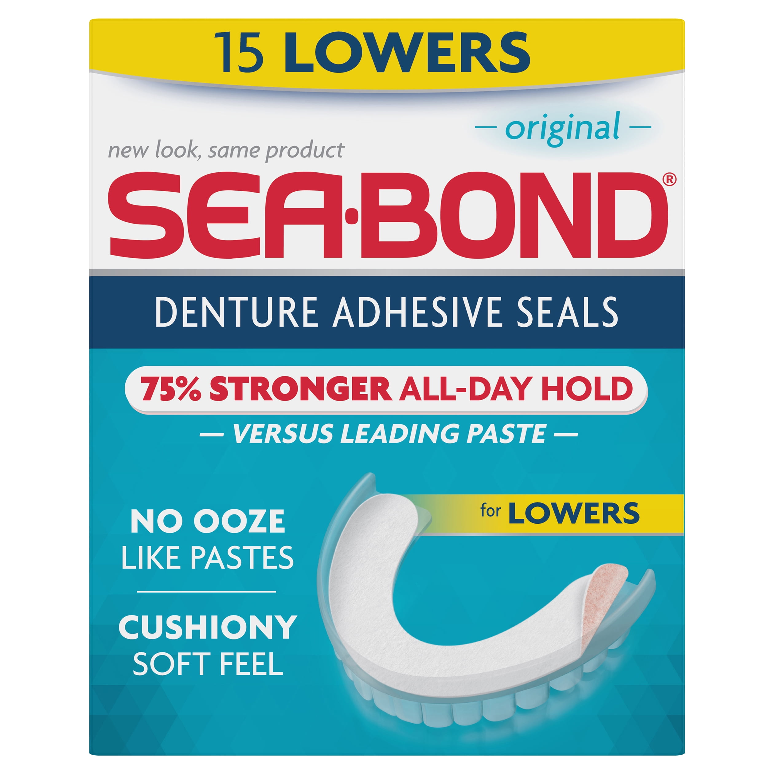 Secure Denture Adhesive Seals, Original Lowers