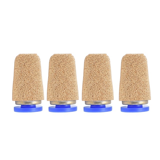 Ecomeon Pneumatic Silencer,4Pcs Pneumatic Muffler Copper Filter Noise Air Exhaust Pipe Connection Silencer PSF‑4