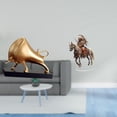 thumbnail image 2 of Escultura De Caballero Toro, Acrílico, Buey, Mesa, Estatua Abstracta, Figura De Ganado, Centro De Mesa, Decoración Del Hogar, Regalo Impermeable, Decoración De Escritorio, Entrada Del, 2 of 8