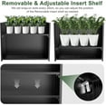 thumbnail image 3 of Datingday Heavy Duty Tall Black Metal Planter Box with Removable Shelves, 36"L x 12"W x 26"H, Raised Metal Garden Bed,Outdoor Indoor Rectangular Garden Planter for Patio, Porch, Yard, 3 of 6