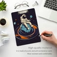 thumbnail image 3 of FORMRS Acrylic Clipboard with Low Profile Clip Standard A4 Letter Size, 12.5" x 9", Black Astronaut Record, 3 of 8