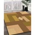 thumbnail image 3 of Ahgly Company Machine Washable Indoor Square Transitional Yellow Area Rugs, 6' Square, 3 of 7