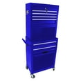 thumbnail image 2 of Seizeen Rolling Tool Box W/Wheels, 3-IN-1 Metal 6-Drawer Tool Chest Garage Storage Cabinet, Tool Chest Organizer with Handle for Workshop Home, Blue, 2 of 12