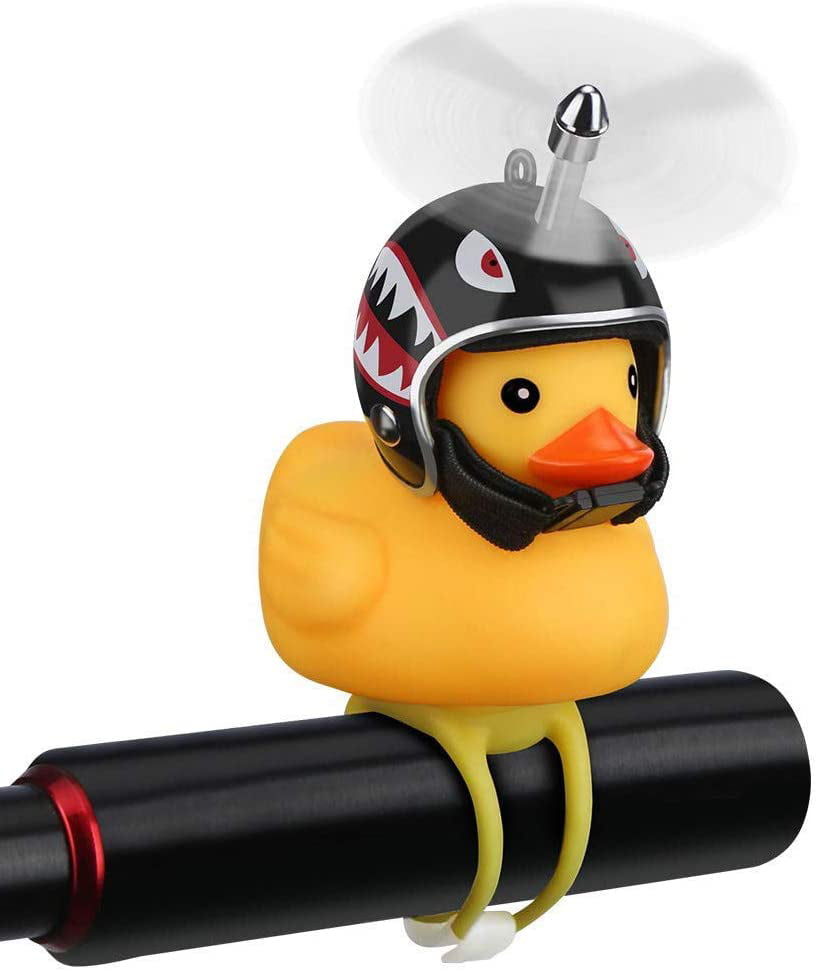 1PC Kids Bike Horn Bike Bell Cute Motorcycle Lights Bell Cycling Duck Light Rubber Duck Bicycle Accessories with LED Light