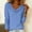 *Blue, variant on Women's Draped Neckline Long Sleeve Top,Casual Trendy Lightweight Tunic Tops White,Womens Plus XL