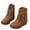Brown, variant on Liyamei Toddler Girls Cowgirl Ankle Boots Side Zip Lined Tassel Non Outdoor Comfortable 4-12 Years