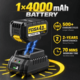 thumbnail image 5 of Vecukty Cordless Leaf Blower 20 Volt Variable Speed, 4000mAh Battery, Lightweight Lawn Blower Cordless, Up to 450CFM(Charger Included), 5 of 9