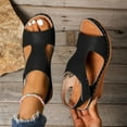 thumbnail image 4 of Summer Sandals for Women 2025 Wedge Open Toe Ankle Strap Slippers Summer Casual Women Beach Fashion Lazy Shoes, 4 of 8