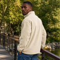 thumbnail image 7 of Delconic Mens Quarter Zip Fleece Pullover Jacket Long Sleeve Stand Collar Warm Outerwear Casual Relaxed Fit for Fall Winter White 5XL, 7 of 7