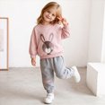 thumbnail image 5 of HFHAPW Kids Girl Clothes Toddler Fall Winter Outfit Crewneck Pullover Sweatshirt + Joggers Pants Set 2Pcs,18-24 M, 5 of 9
