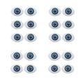 thumbnail image 2 of de 20 piezas de ojos simulados de muñeca de 0,6 pulgadas x 0,8 pulgadas Gris Macarena Globos oculares de simulación, 2 of 8