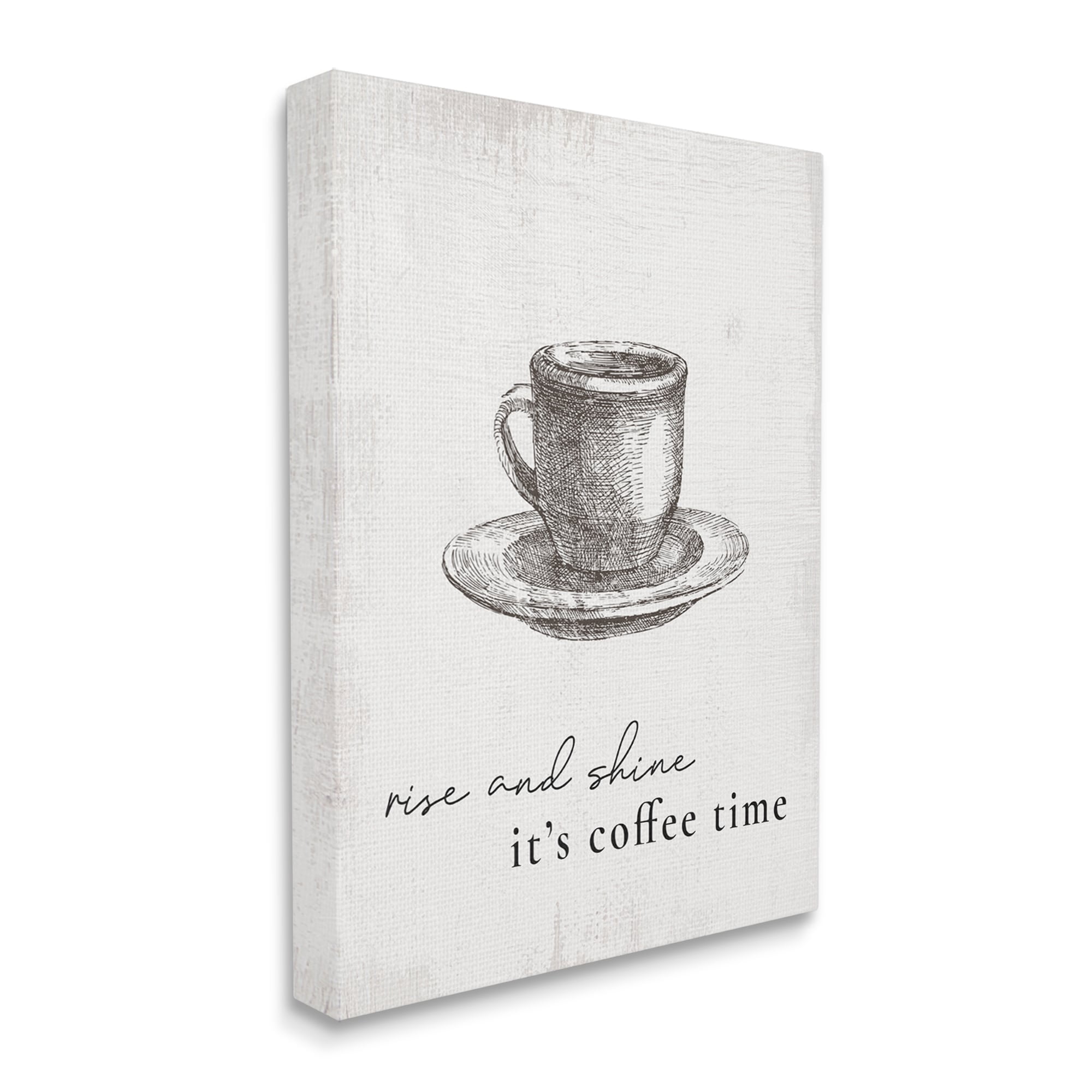 Stupell Industries Rise and Shine Coffee Time Morning Inspirational Phrase,24 x 30, Design by Daphne Polselli
