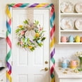 thumbnail image 6 of Kugisaki Easter Wreath 2 Pack Easter Wreaths with Colorful Eggs & Flowers for Front Door Porch Wall Farmhouse Spring Easter Holiday Party, 6 of 6