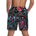 thumbnail image 4 of Uemuo Paisley Pattern Mens Swim Trunks Quick Dry Board Shorts with Mesh Lining, Stretch Beach Shorts Quick Dry No-Chafing Board Shorts-Large, 4 of 9