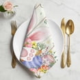 thumbnail image 2 of Happy Easter Cloth Napkins, Spring Colorful Eggs Rabbit Ear Feet Flowers Washable and Reusable Dinner Napkins Set of 8, Table Napkin for Kitchen Party Birthday Wedding Hotel Housewarming 20"x20", 2 of 9