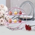 thumbnail image 6 of S SERENABLE 2 Tier Cupcake Stand Cupcake Holder Cookies Donuts Dessert Display Tiered Serving Tray for Birthday Party Dessert Table Round pink, 6 of 8