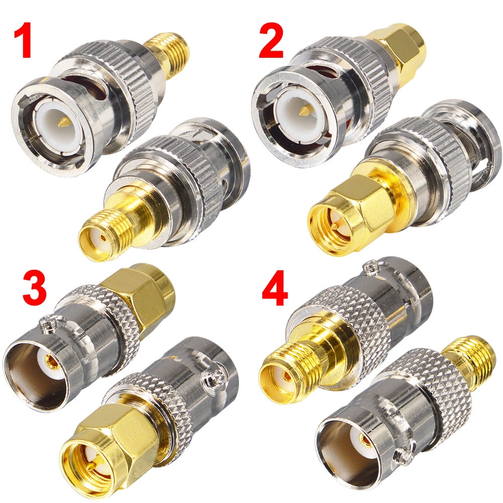 Adapter BNC Female/Male Buchse Jack To SMA Male/Female Plug Stecker RF Connector 