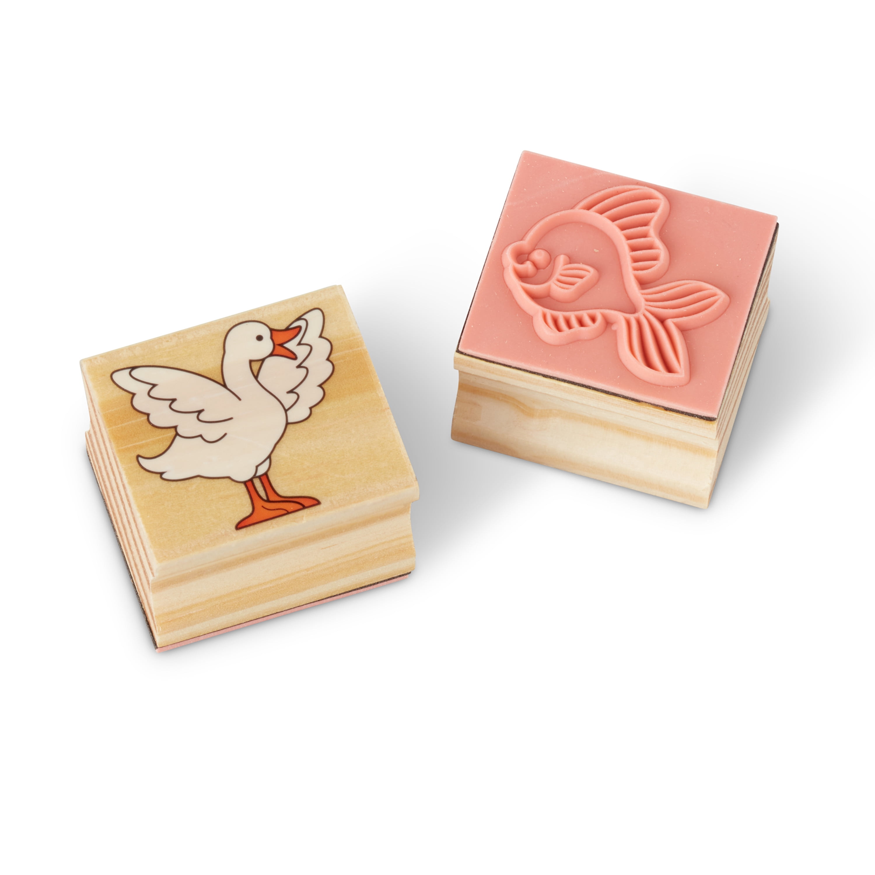Melissa & Doug Jumbo Deluxe Wooden Stamp Set  Animals (40 Stamps, 7 Markers, 3 Colored Ink Pads)